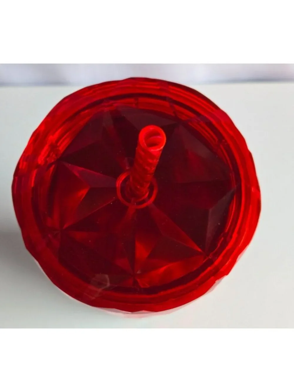 Starbucks Holiday 2023 RED Jeweled Prism 16oz Tumbler With Straw